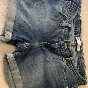 Women blue jean shorts
